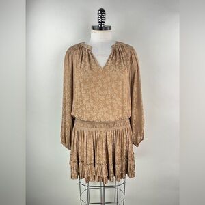 💚 3167. Loose Fit Mini Floral Jacquard Dress.